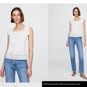 Gap × DÔEN Eyelet Top NWT